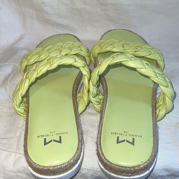 MARC FISHER LTD Jaimee Lime Green Braid Strappy Sandal - Picture 5 of 10